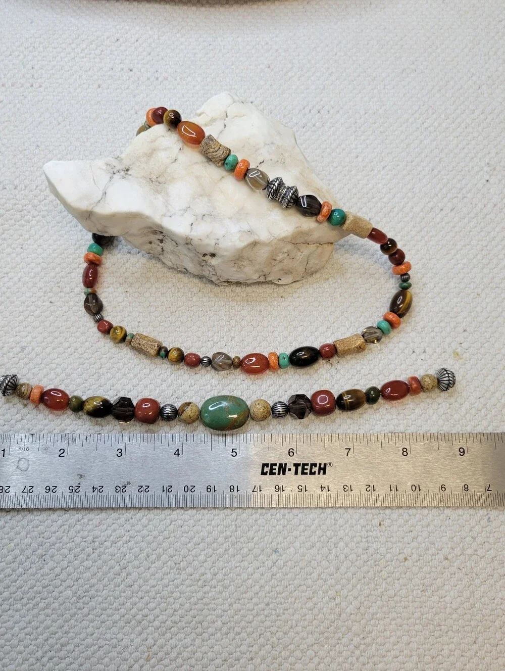 Carolyn Pollack Relios Gemstone Necklace Bracelet 925 Sterling Silver 17 - Picture 6 of 6